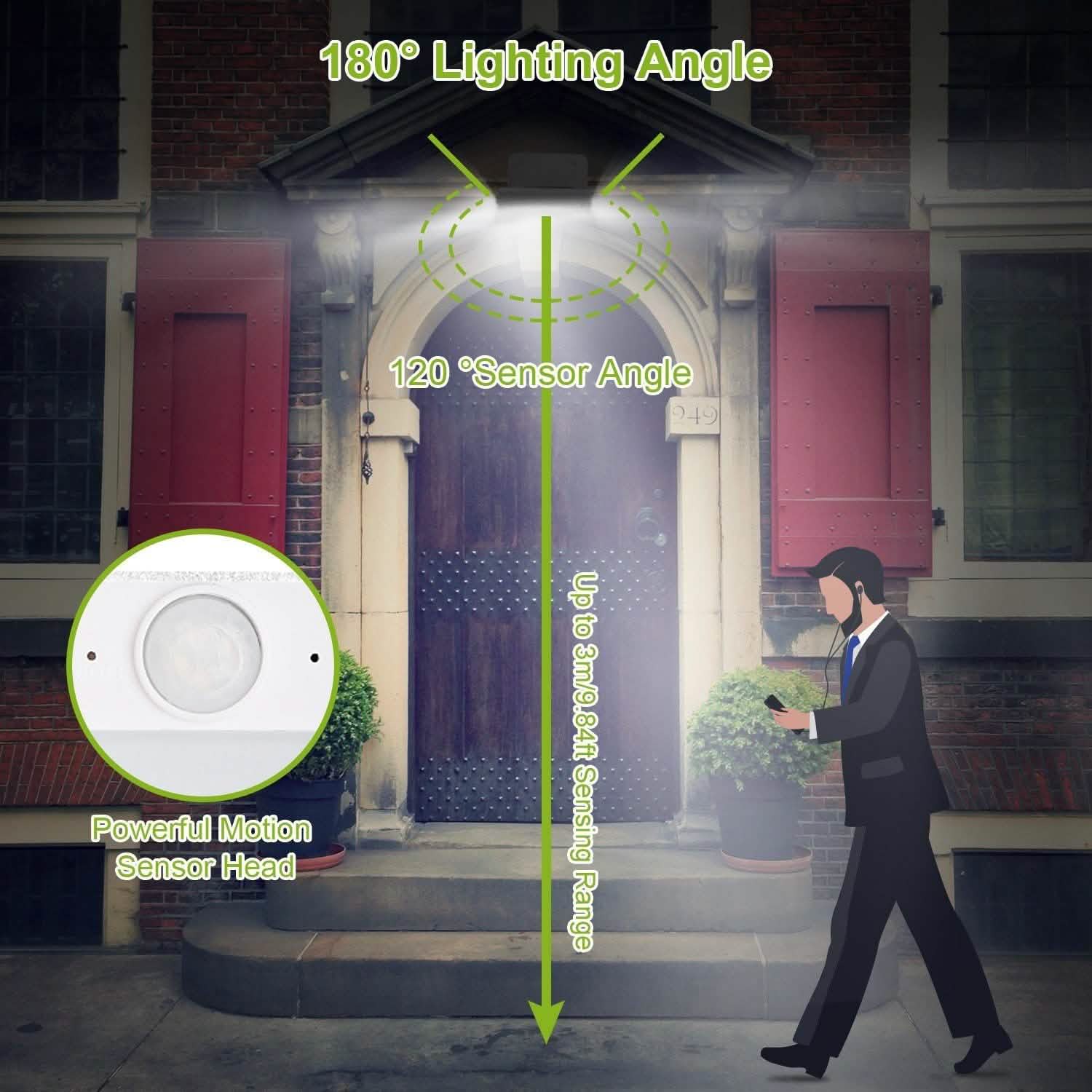 16 LEDs Outdoor Solar Wall Lights DailySale