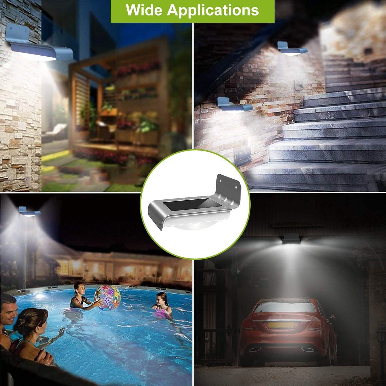 16 LEDs Outdoor Solar Wall Lights DailySale