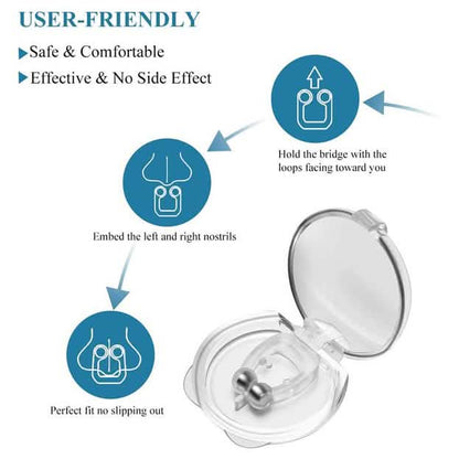 16-Pack: Silicone Magnetic Nose Clip Portable Mini Anti Snoring DailySale