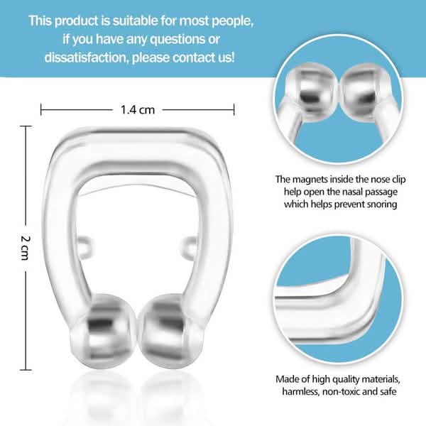 16-Pack: Silicone Magnetic Nose Clip Portable Mini Anti Snoring DailySale