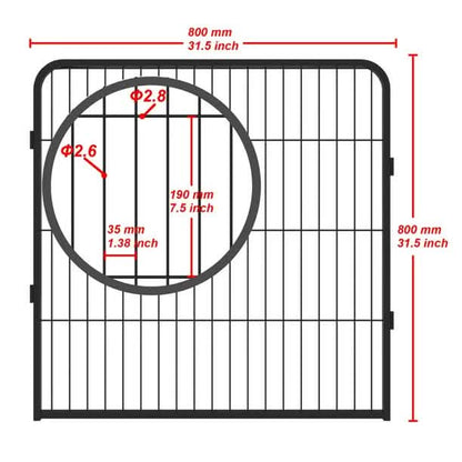 16 Panels Large Indoor Metal Pet Fence DailySale
