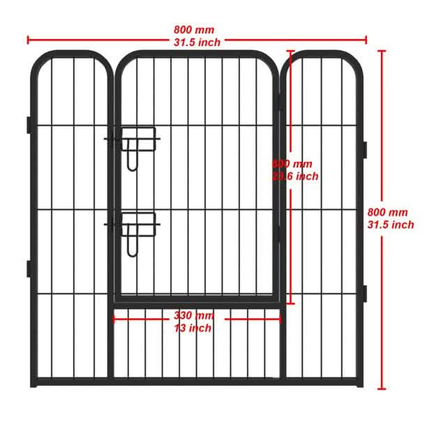 16 Panels Large Indoor Metal Pet Fence DailySale