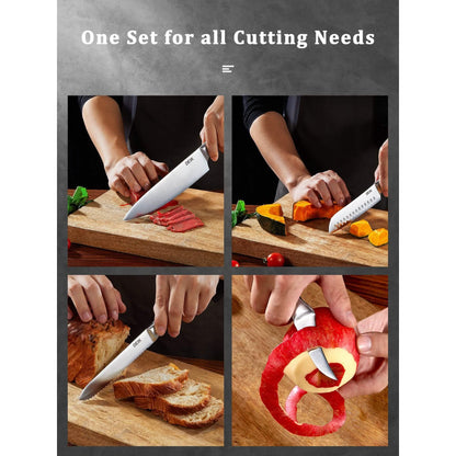 16-Piece Set: Deik Kitchen Knife Set with Wood Block DailySale