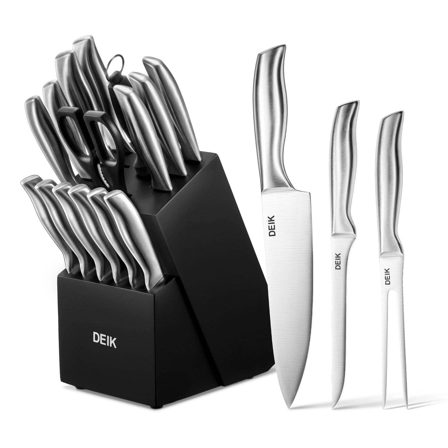 16-Piece Set: Deik Kitchen Knife Set with Wood Block DailySale
