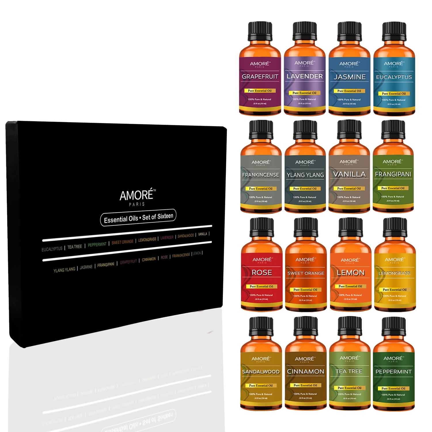 16-Pieces: Aromatherapy 100% Pure Therapeutic High Grade Essential-Oils DailySale