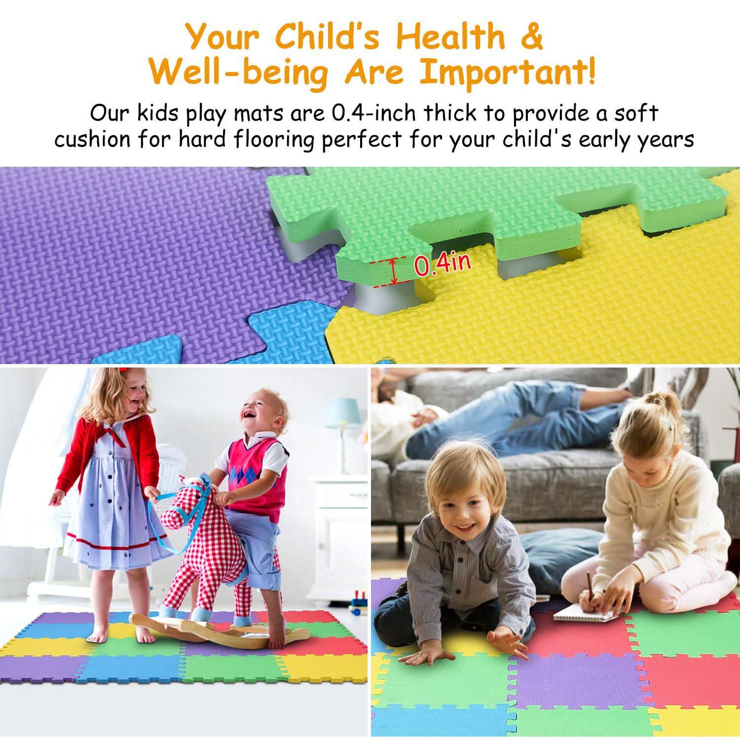 16-Pieces: Kids Puzzle Exercise Play Mat DailySale