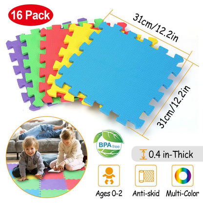 16-Pieces: Kids Puzzle Exercise Play Mat DailySale