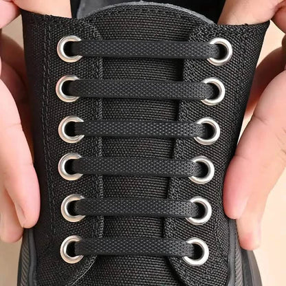 16-Pieces Set: Silicone Elastic Shoe Laces - Free-Tie for Skate, Casual and Sneakers Shoes DailySale