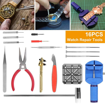 16-Pieces Set: Watch Repair Tool Kit DailySale