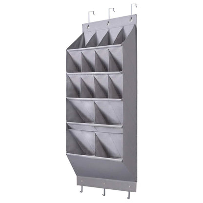 16 Pockets Over The Door Shoe Organizer 5 Tier with 6 Hooks DailySale