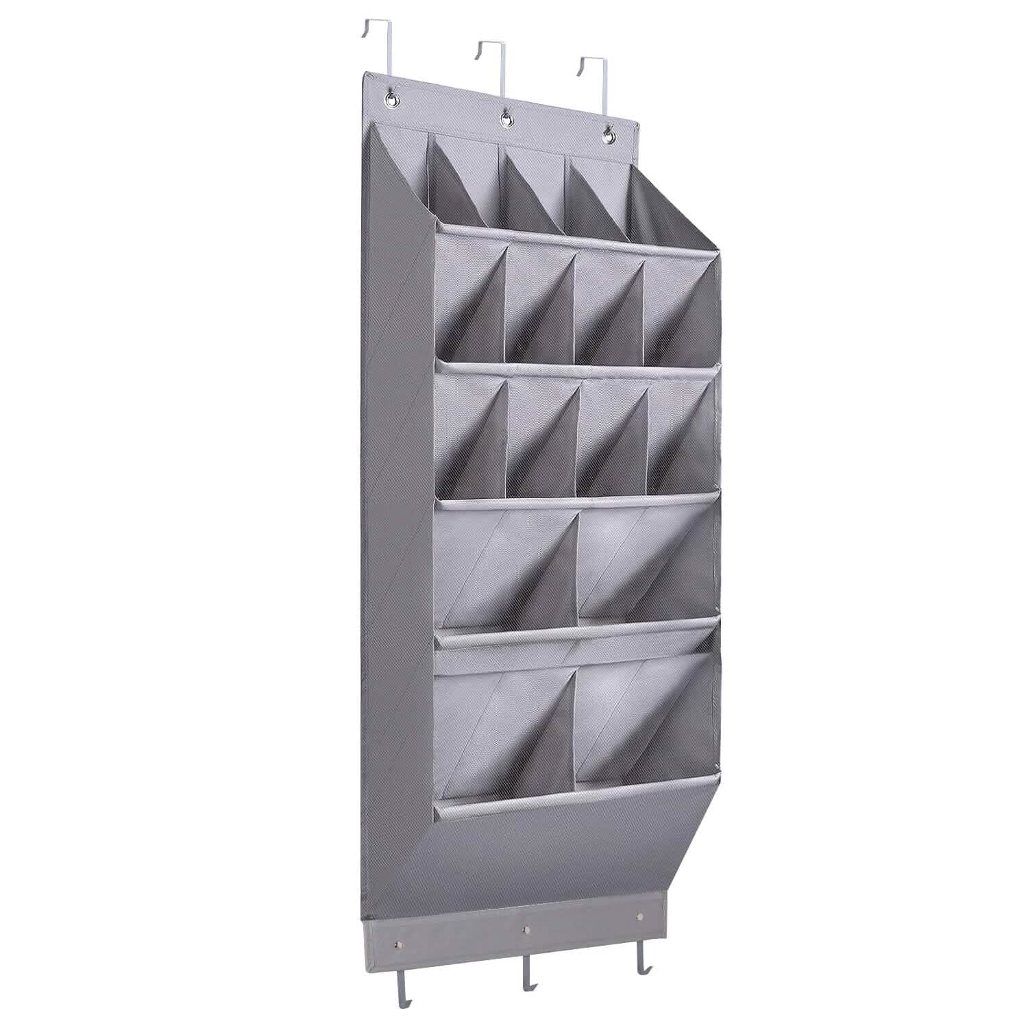 16 Pockets Over The Door Shoe Organizer 5 Tier with 6 Hooks DailySale
