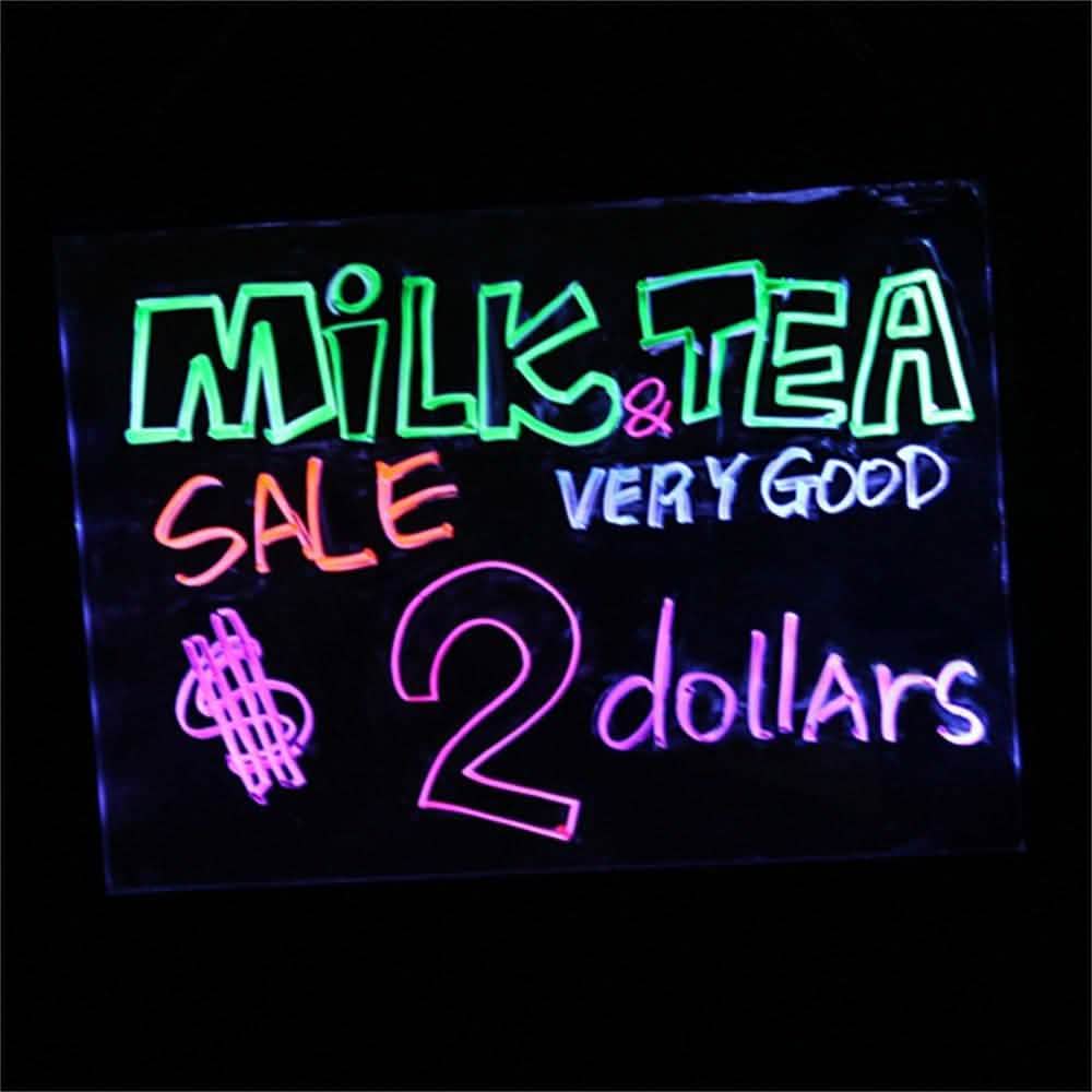 16 x 12" LED Flashing Illuminated Erasable Neon Sign Remote Message Menu Writing DailySale