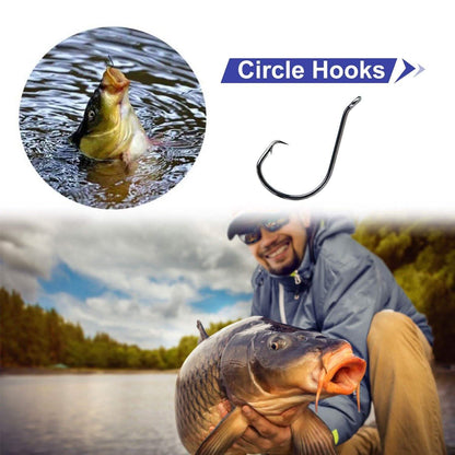 160-Piece: Offset Fishing Hooks Kit DailySale