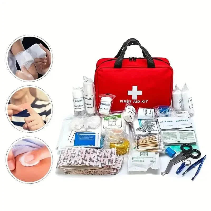 160-Piece Set: Portable Multi-Purpose First Aid Kit - Essential Emergency Supplies DailySale