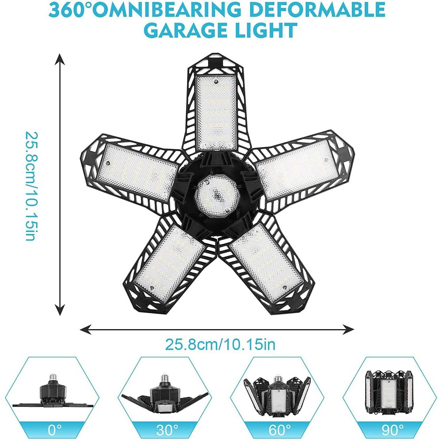 16000LM Garage Light with 6 LED Garage Ceiling Lights Panels DailySale