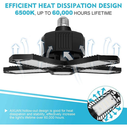 16000LM Garage Light with 6 LED Garage Ceiling Lights Panels DailySale