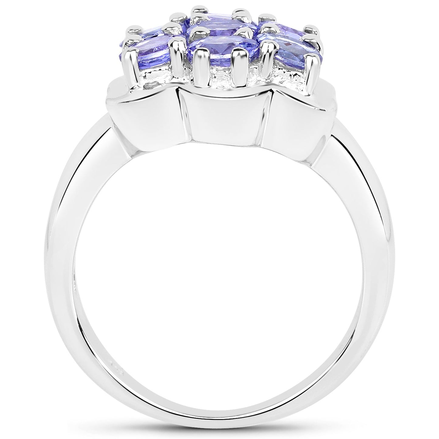 1.19 Carat Genuine Tanzanite .925 Sterling Silver Ring Bids.com