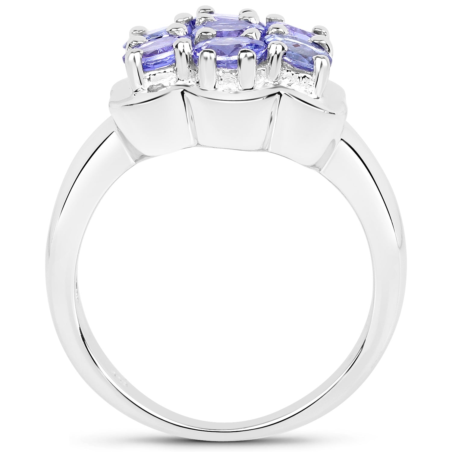 1.19 Carat Genuine Tanzanite .925 Sterling Silver Ring Bids.com