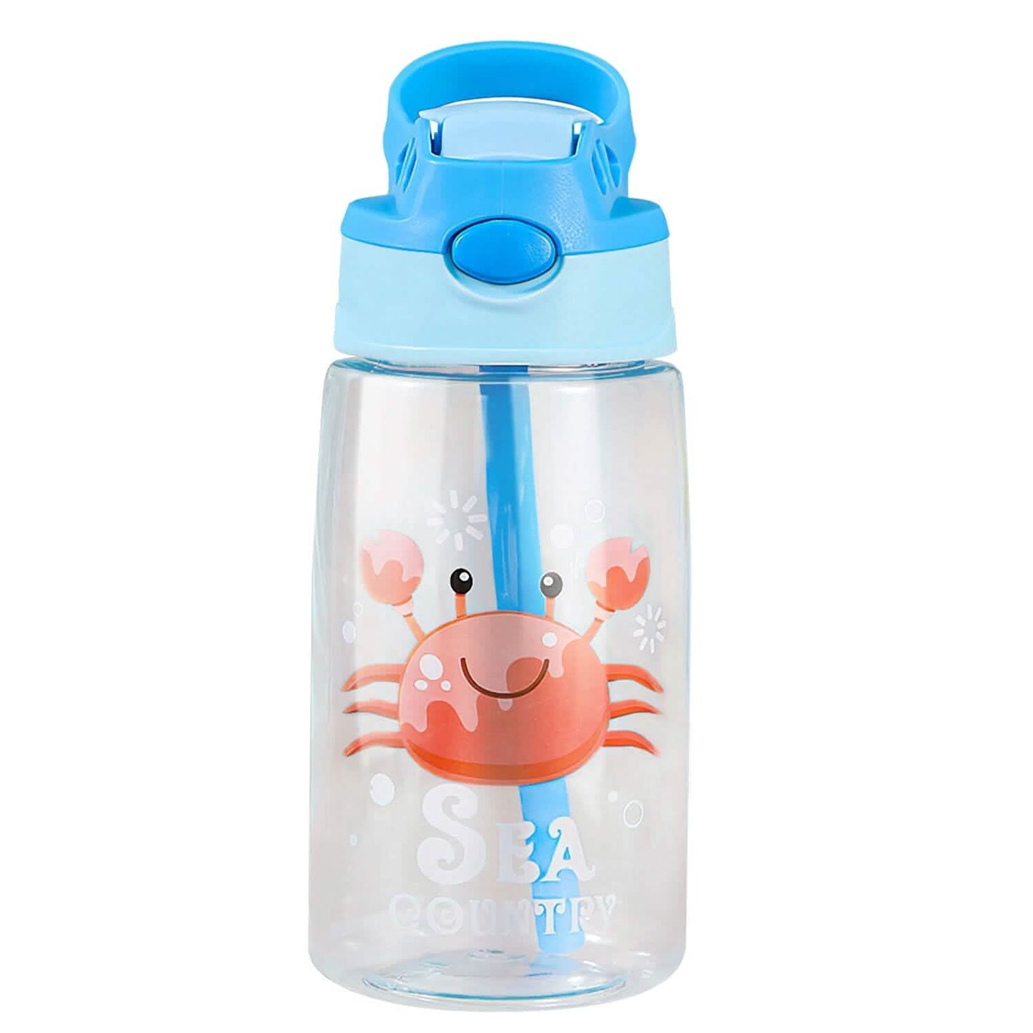 16.2oz Leak-proof Kids Water Bottle with Straw Push Button DailySale