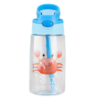 16.2oz Leak-proof Kids Water Bottle with Straw Push Button DailySale