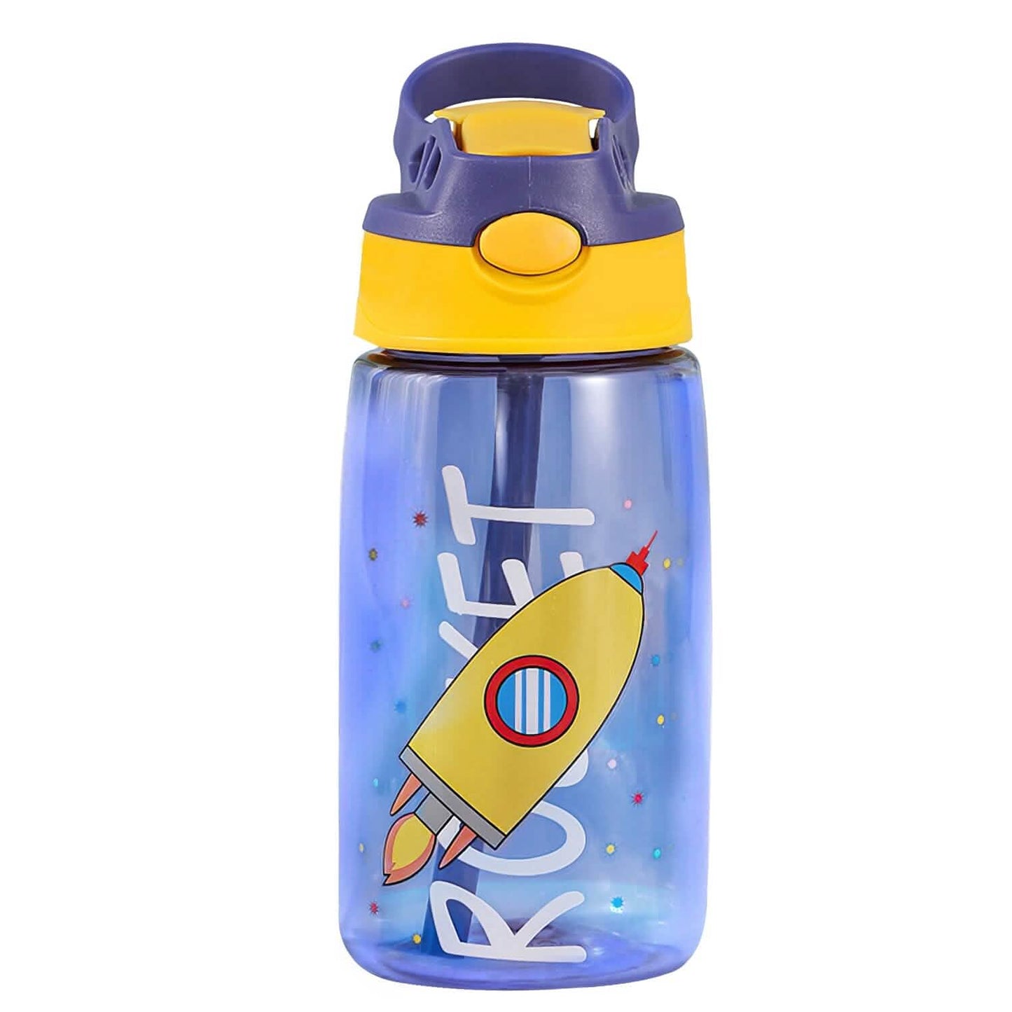 16.2oz Leak-proof Kids Water Bottle with Straw Push Button DailySale