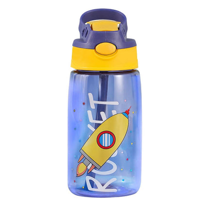 16.2oz Leak-proof Kids Water Bottle with Straw Push Button DailySale