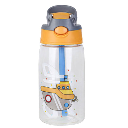 16.2oz Leak-proof Kids Water Bottle with Straw Push Button DailySale