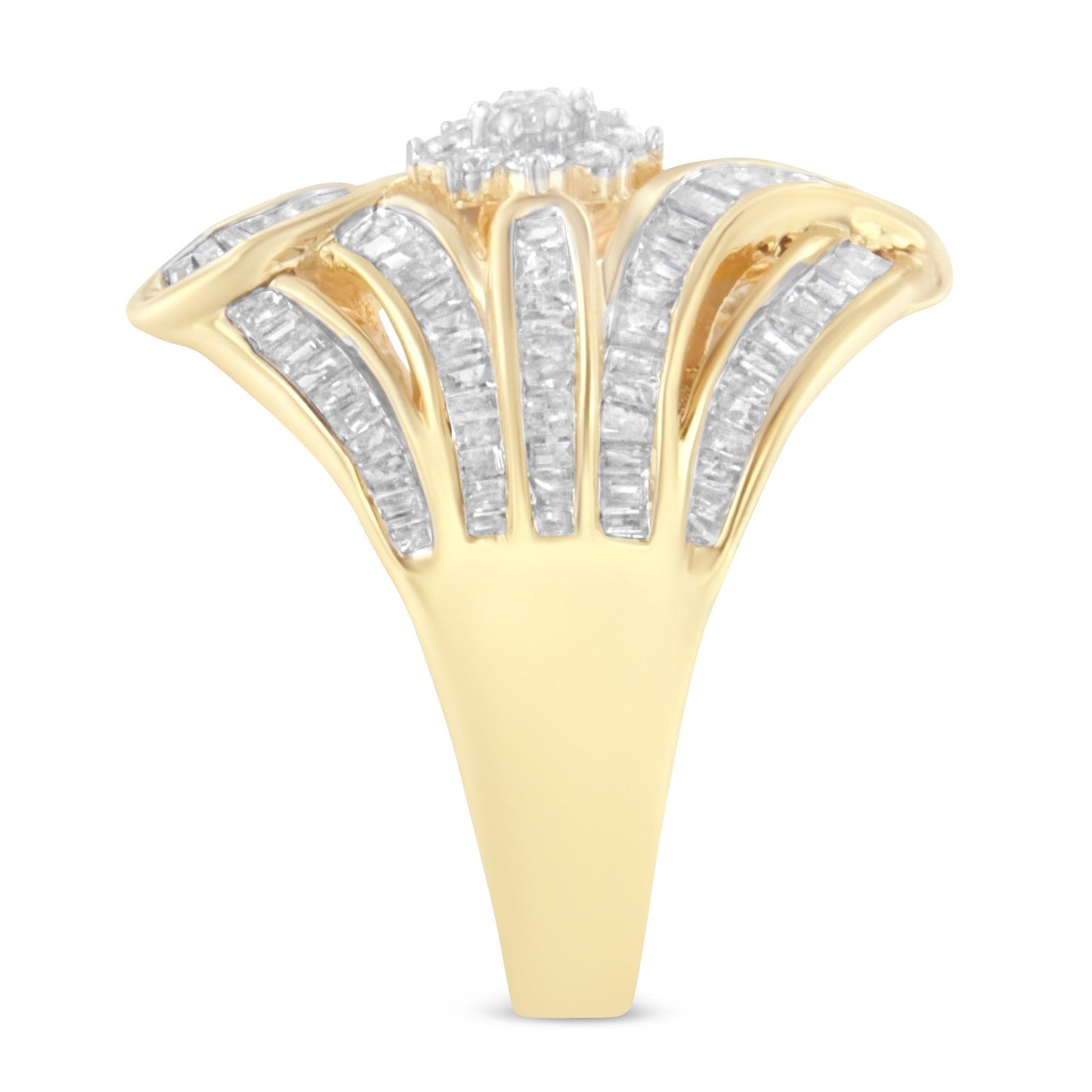 10K Yellow Gold Diamond Ring (1 Cttw, I-J Color, I2-I3 Clarity) - Size 7 Bids.com