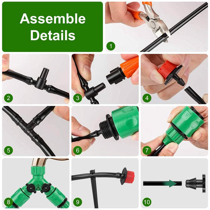 164FT Drip Irrigation Kit Automatic Garden Irrigation System DailySale
