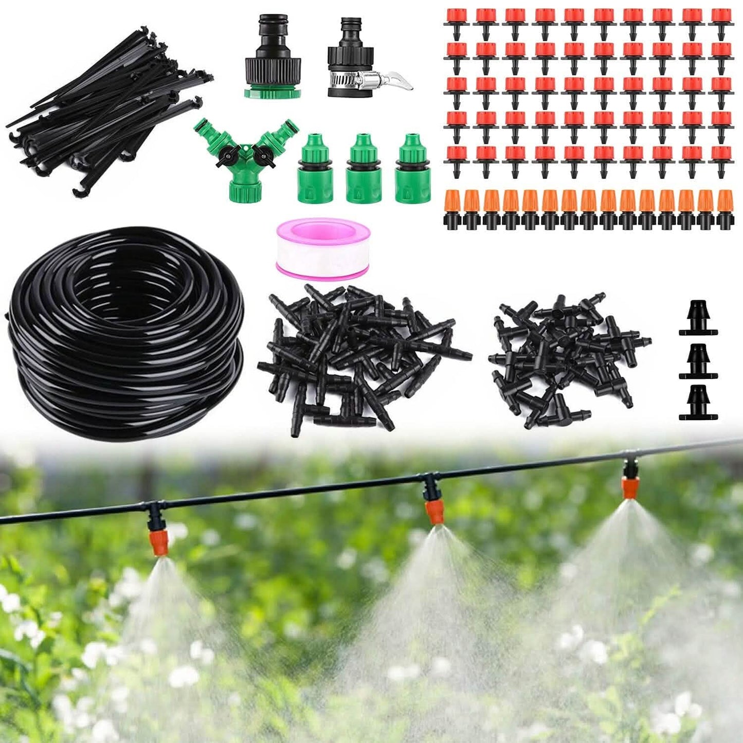 164FT Drip Irrigation Kit Automatic Garden Irrigation System DailySale
