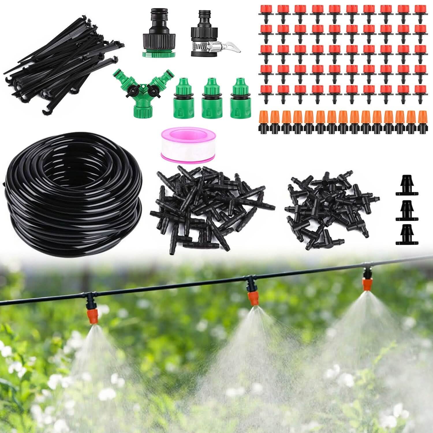 164FT Drip Irrigation Kit Automatic Garden Irrigation System DailySale