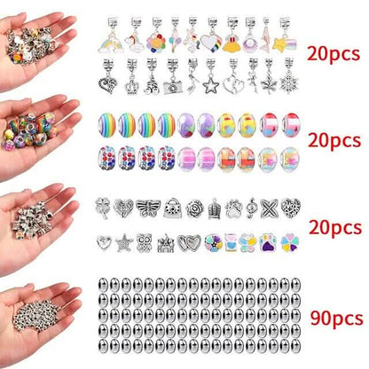 165-Piece: Gorgeous Color Beads DIY Handmade Children's Bracelet Set DailySale