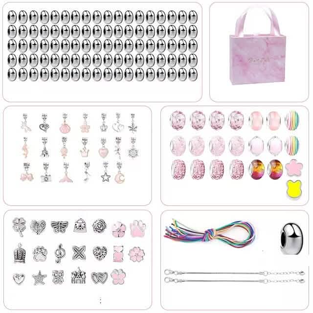 165-Piece: Gorgeous Color Beads DIY Handmade Children's Bracelet Set DailySale