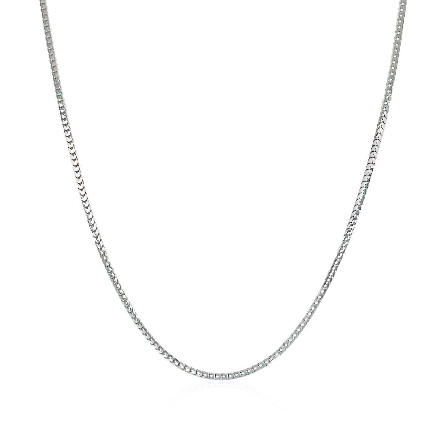 14k White Gold Franco Chain 0.9mm Bids.com