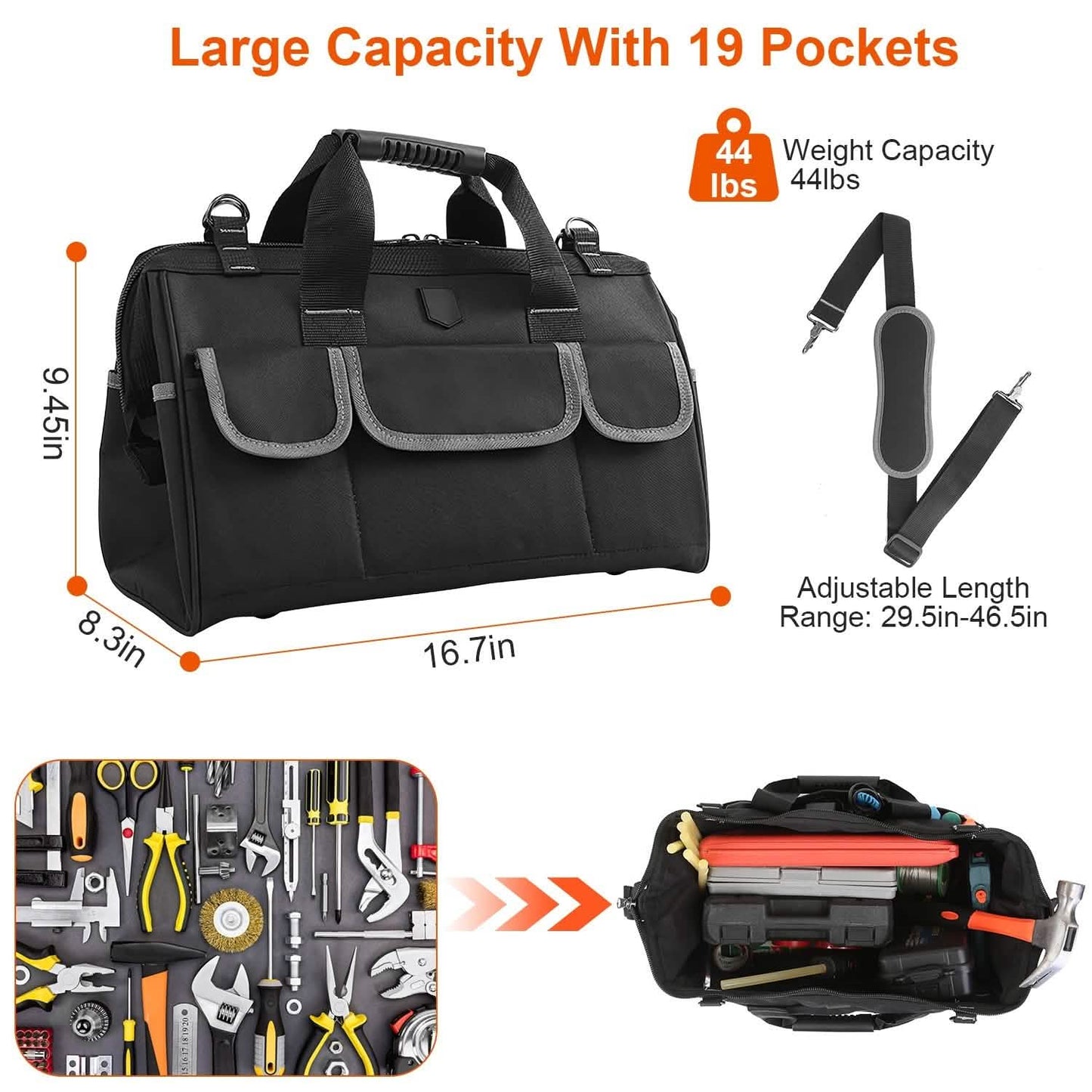 16.7-Inch Tool Storage Multi-Purpose Bag DailySale