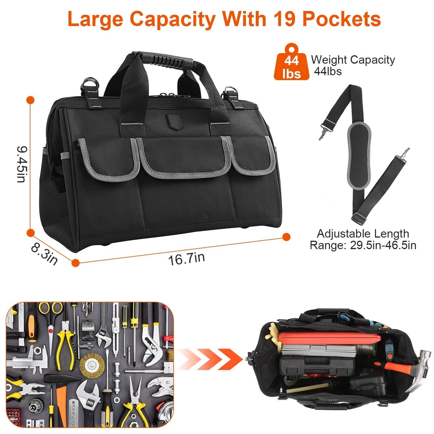 16.7-Inch Tool Storage Multi-Purpose Bag DailySale
