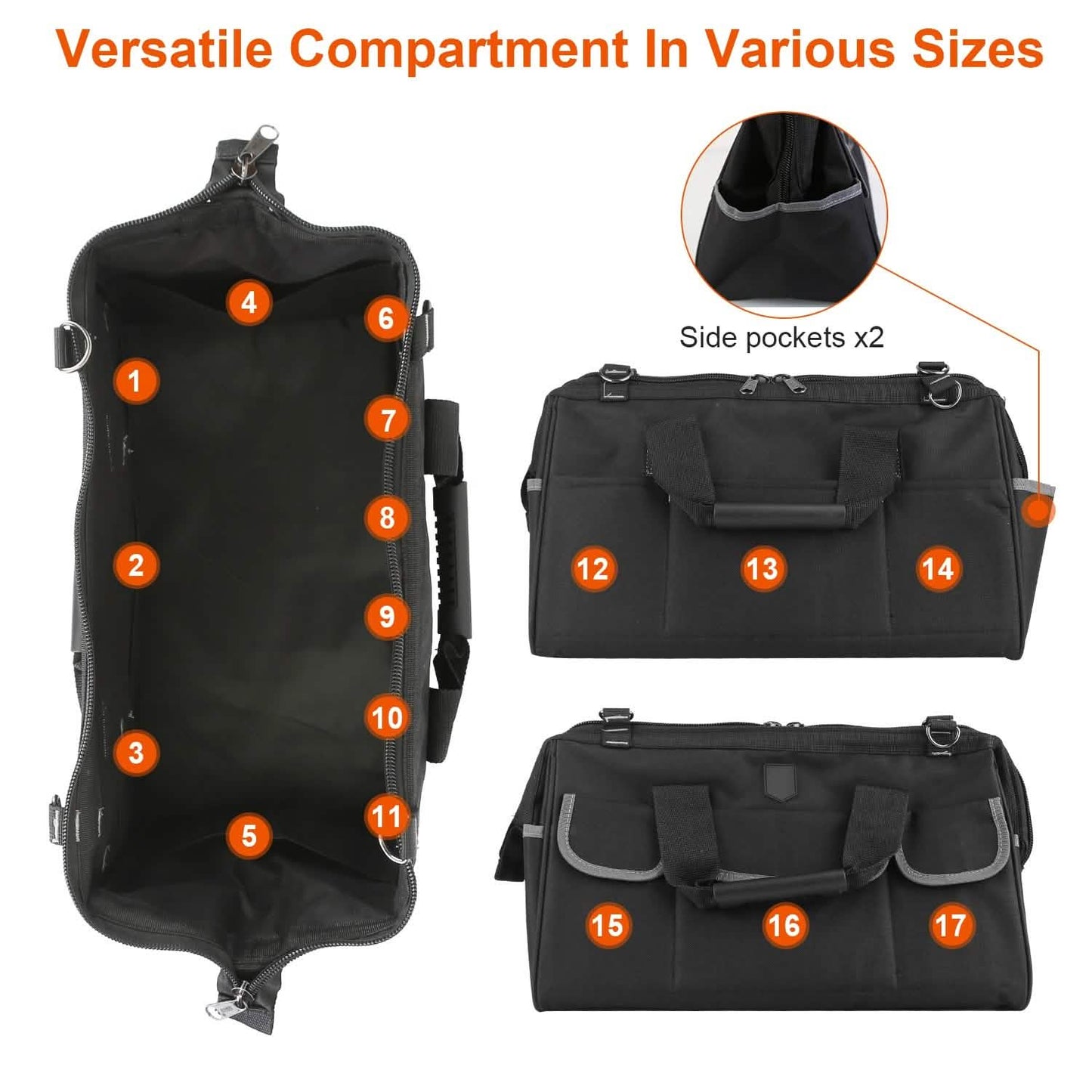 16.7-Inch Tool Storage Multi-Purpose Bag DailySale