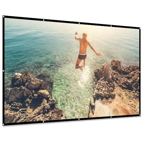 16:9 Foldable Projector Screen Anti-Crease Wall Mounted DailySale