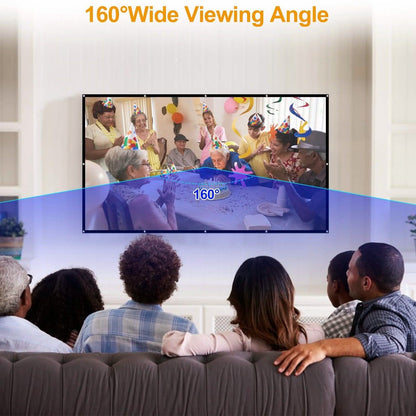 16:9 Foldable Projector Screen Anti-Crease Wall Mounted DailySale