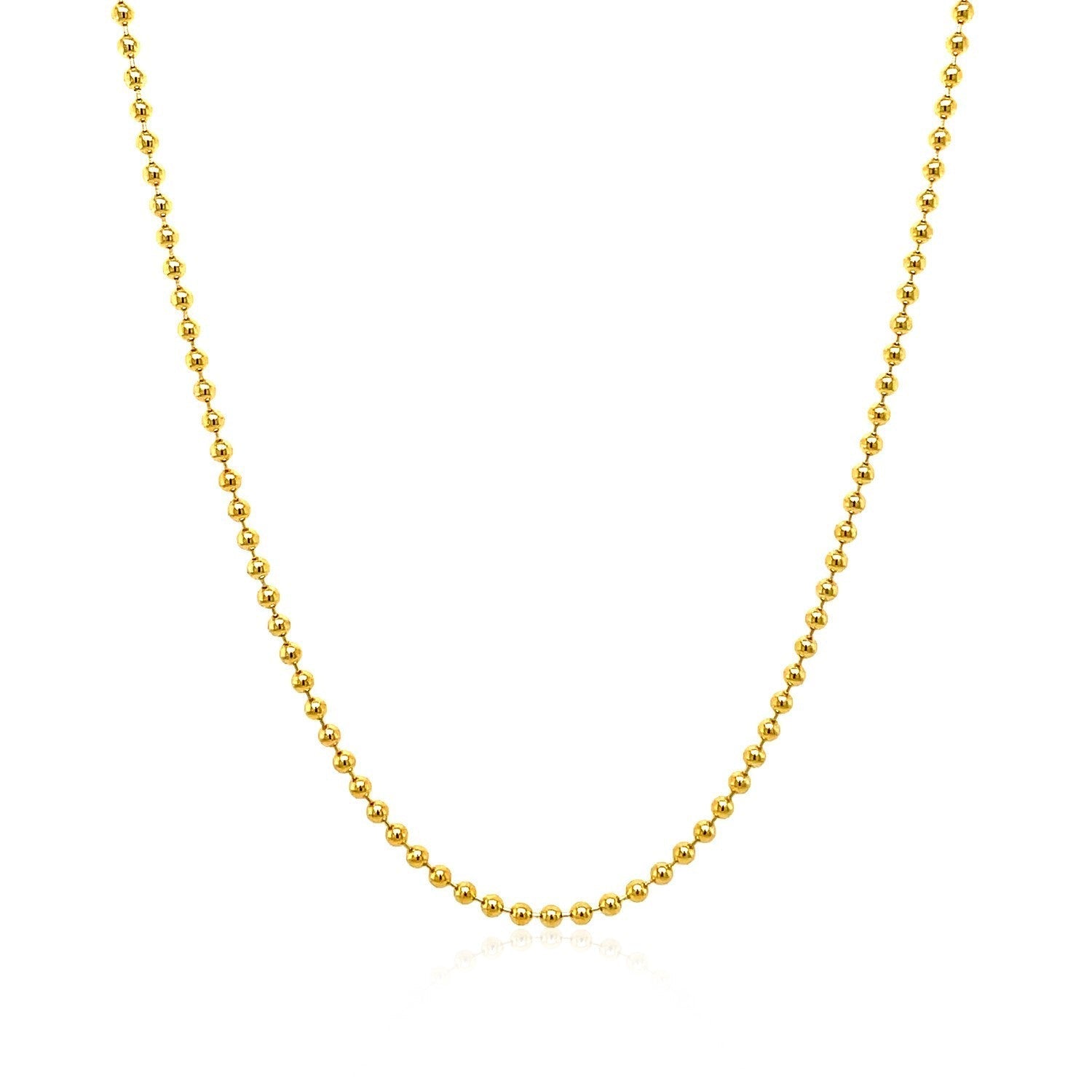 14k Yellow Gold Bead Chain 1.5mm Bids.com