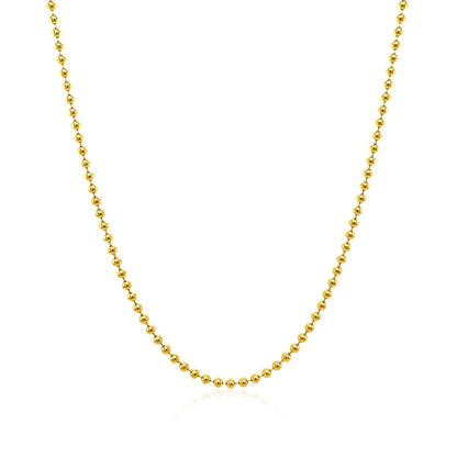 14k Yellow Gold Bead Chain 1.5mm Bids.com