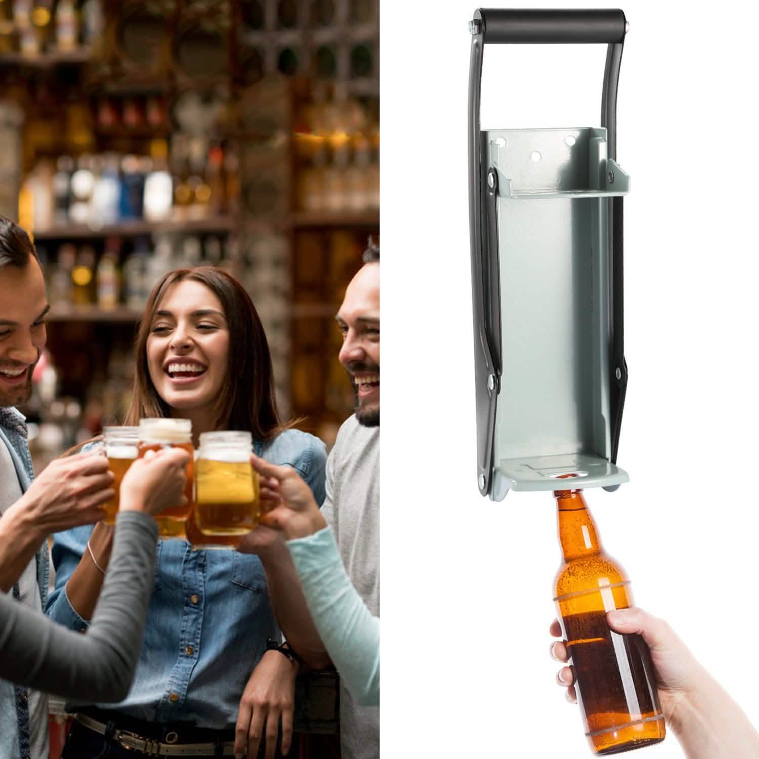 16oz Can Crusher Heavy Duty Metal with Bottle Opener Wall Mounted DailySale