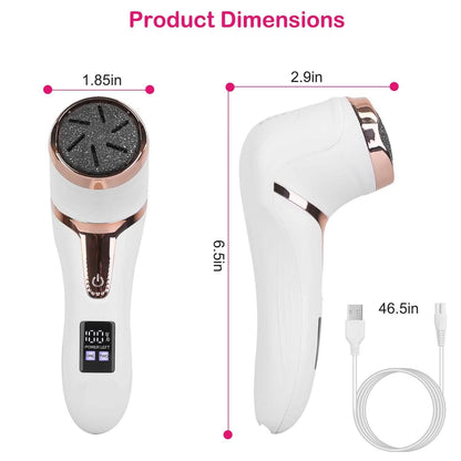 17-Pieces Set: Electric Foot Callus Remover with Vacuum Foot Grinder Rechargeable DailySale