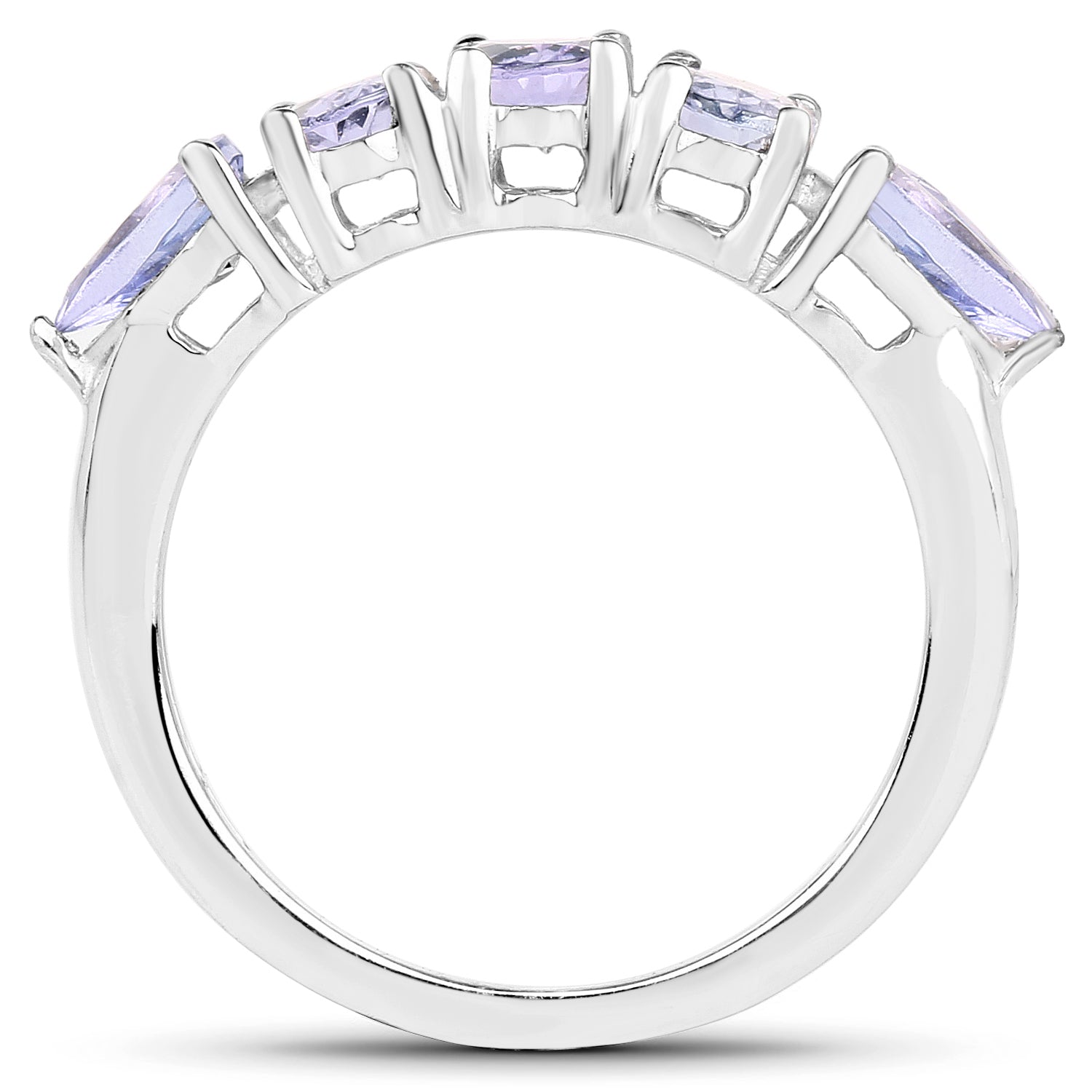 2.33 Carat Genuine Tanzanite .925 Sterling Silver Ring Bids.com