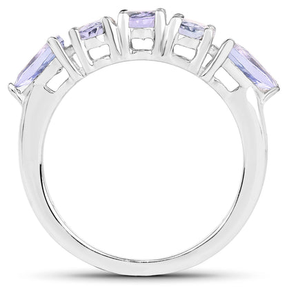 2.33 Carat Genuine Tanzanite .925 Sterling Silver Ring Bids.com
