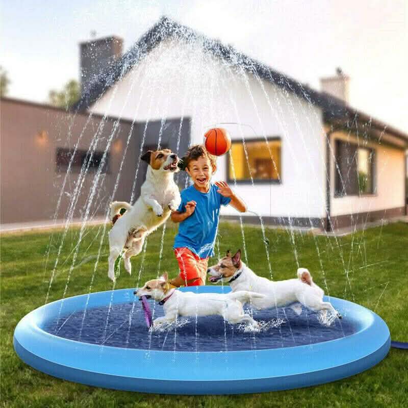 170CM Splash Play Mat Inflatable Water Toy Sprinkler Pad Kid Toddler Dog DailySale