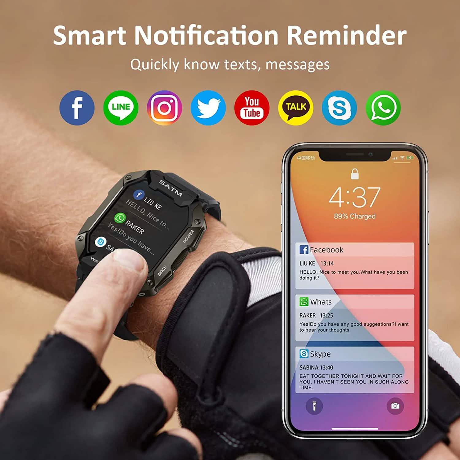 1.71" Tactical Military Sports Smart Watch DailySale