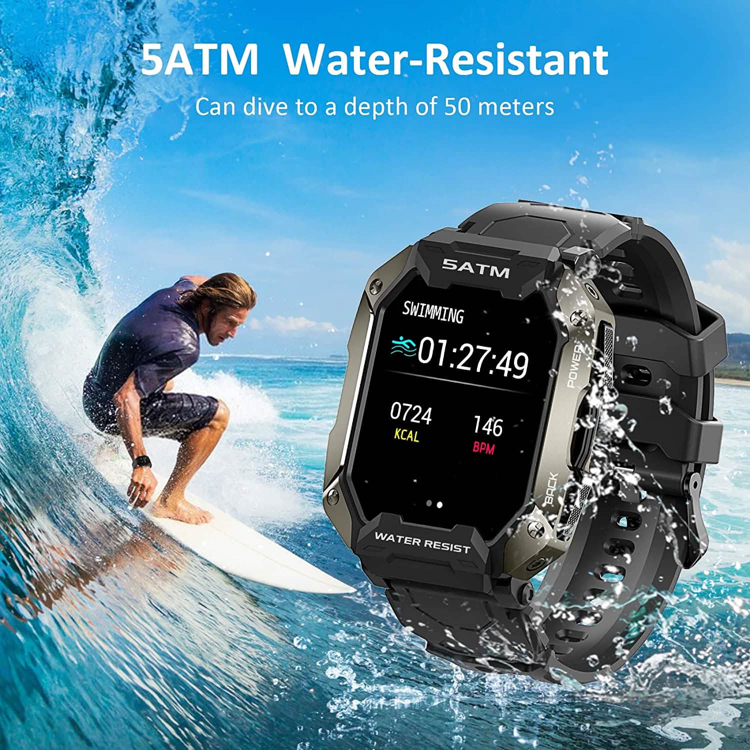 1.71" Tactical Military Sports Smart Watch DailySale