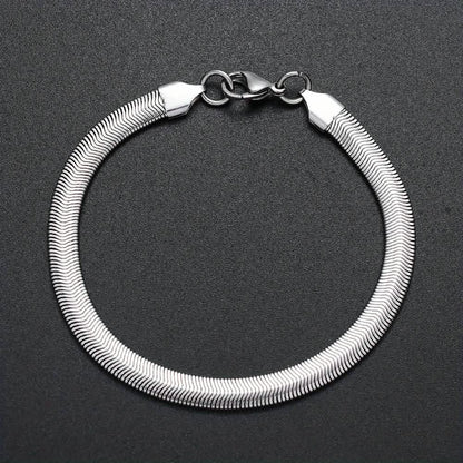 6mm Stainless Steel Snake Chain Bracelet – Unisex DailySale