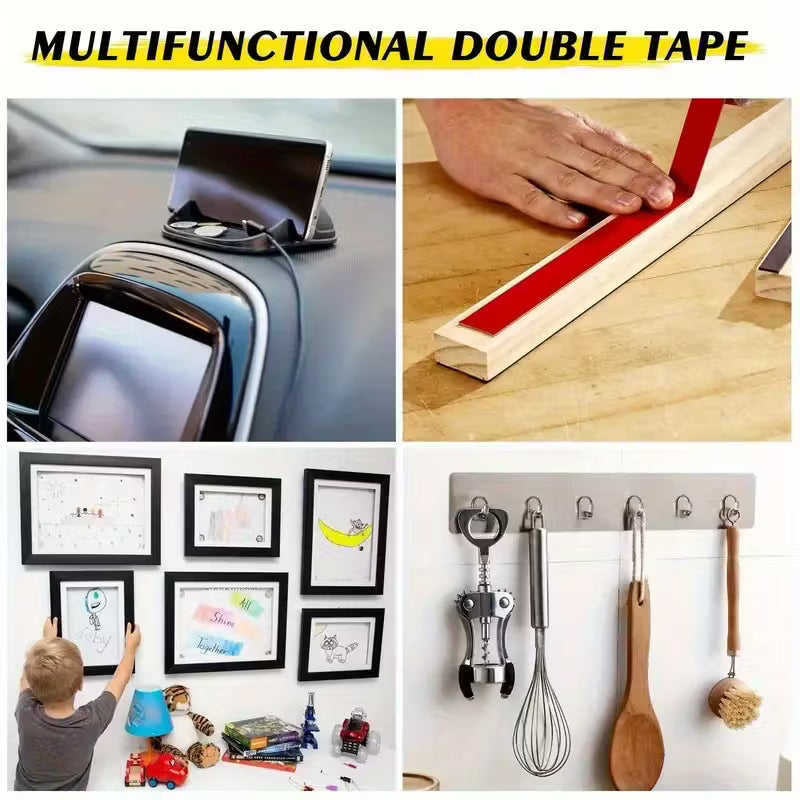 Heavy-Duty Dual-Sided Waterproof Tape 16mm x 196.85in – Strong, No-Residue Adhesive for Home & Auto DailySale